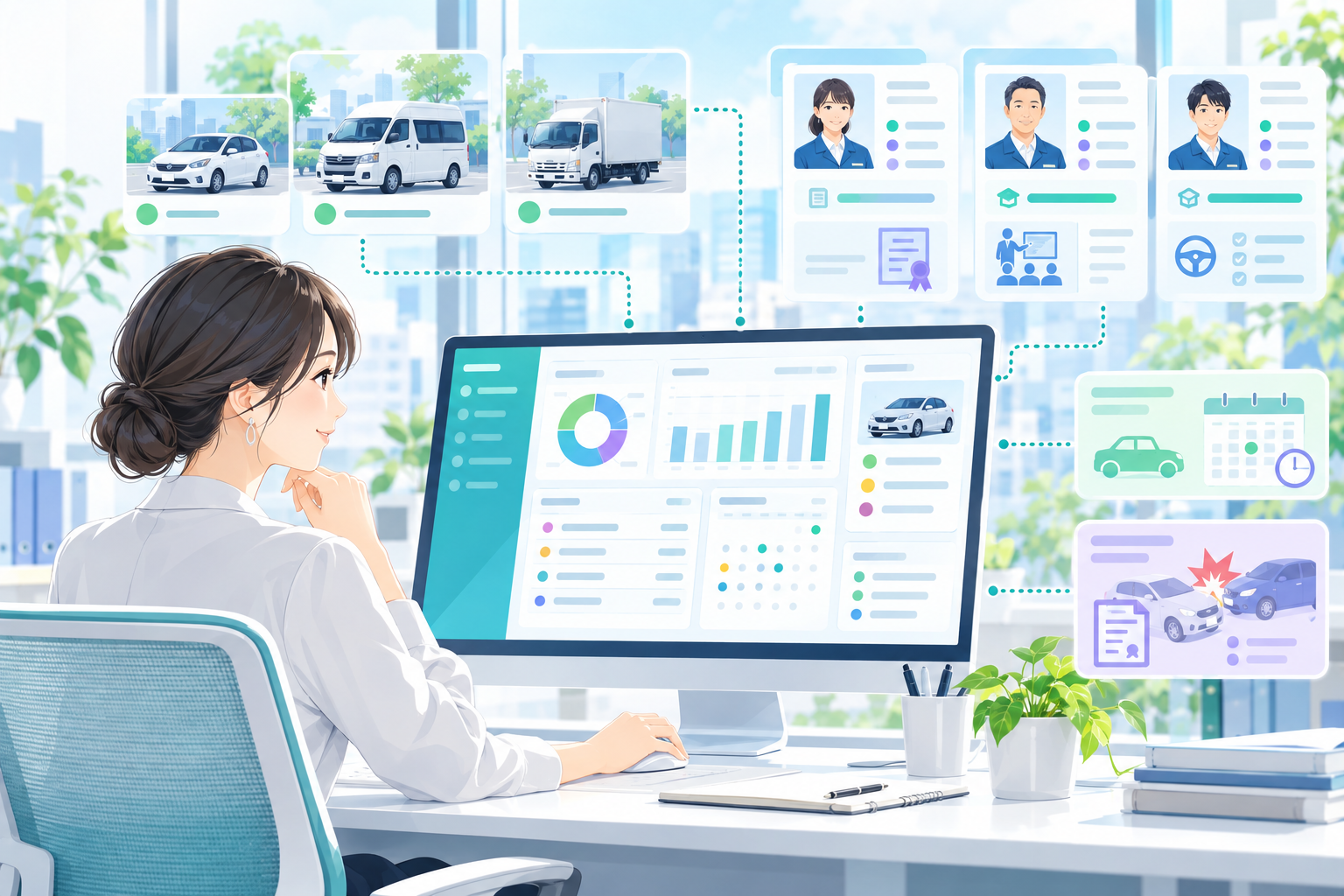 企業に最適なプランを提案するイメージ